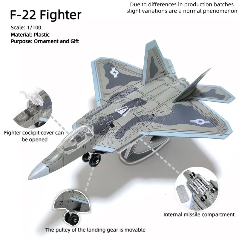 1/72 1/100 SU57 F22 F14 Scale Plastic Assembly Model airplane Home placement, collection and decoration Creative Gift