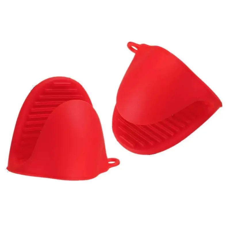 2Pcs Silicone Pot Holder Gloves Non-Slip Grip Kitchen Utensils Anti Scalding and Heat Insulation Gloves Essential Kitchen Tools