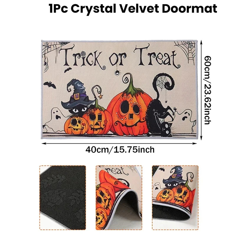 VIKAMA Halloween Doormat Durable And Easy To Clean Halloween Home Decor, Suitable For Bedrooms, Kitchens, Entrances, Etc.
