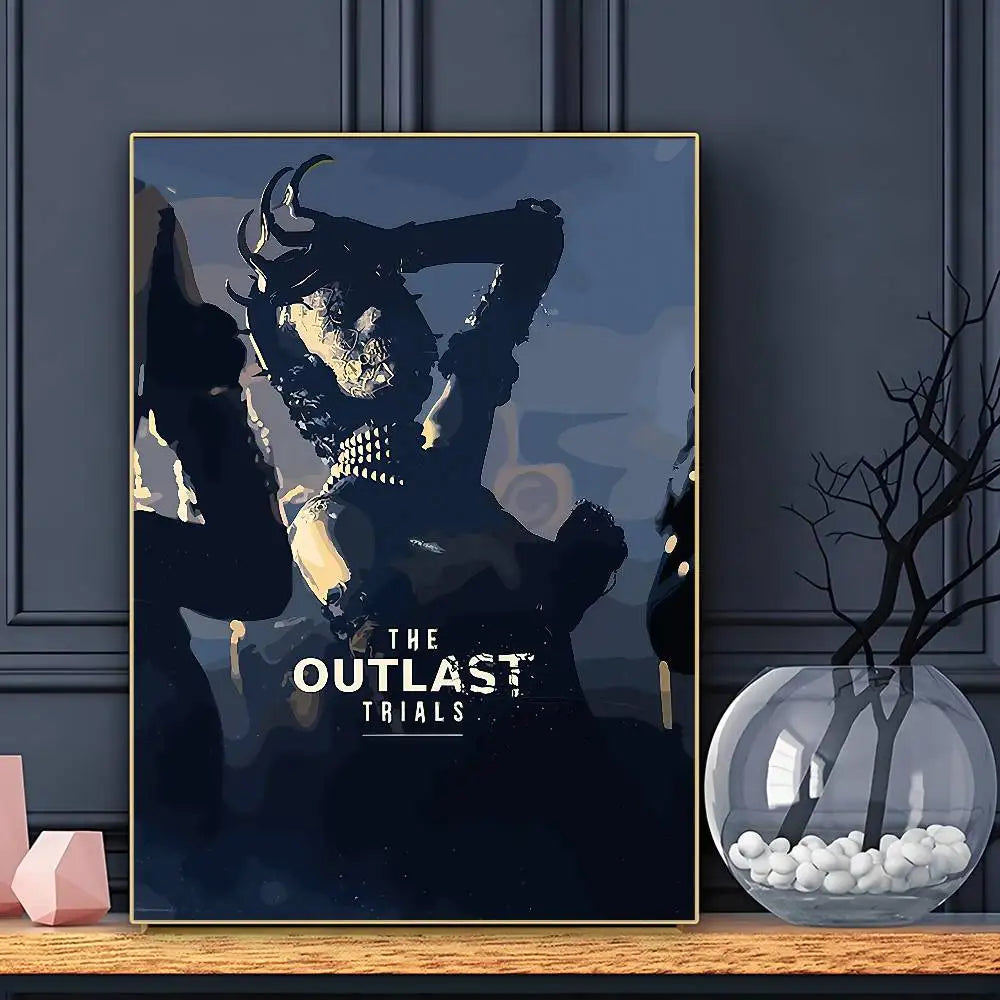 GAME The Outlast T-Trials Poster HD Art Sticky Wall Waterproof Home Living Room Bar Decoration