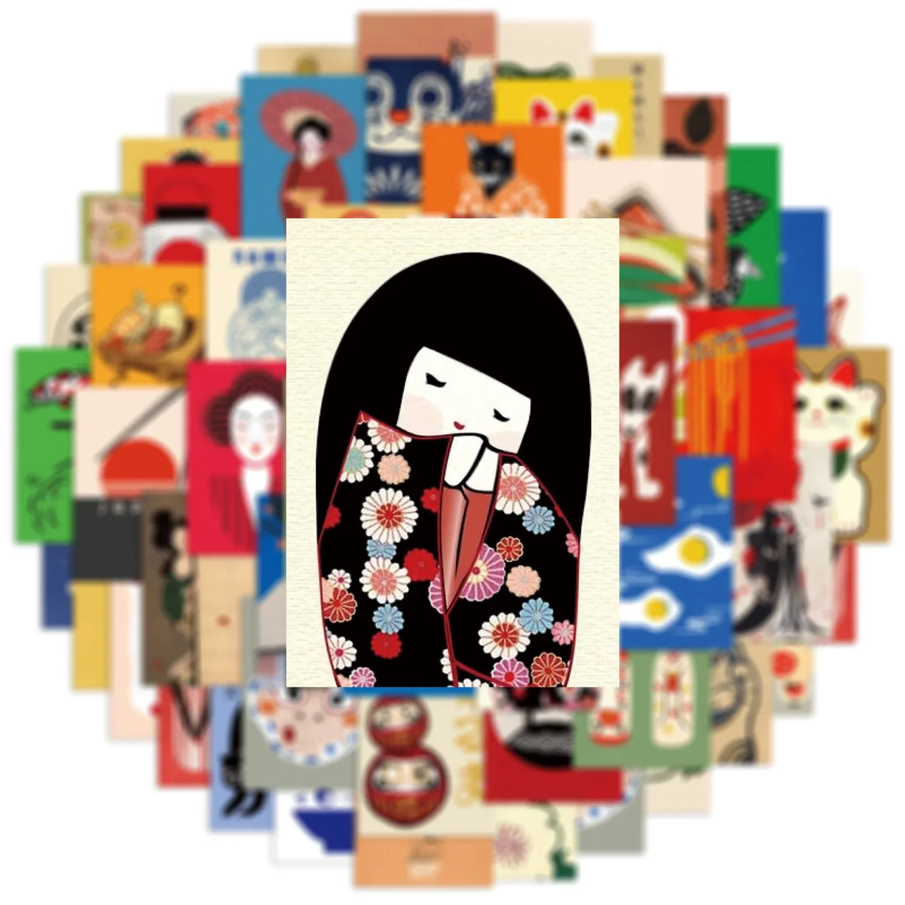 50/100PCS Cartoon Japanese style Poster Stickers - Decor Refrigerators Skateboards Computers, Laptops, Waterproof Stationery