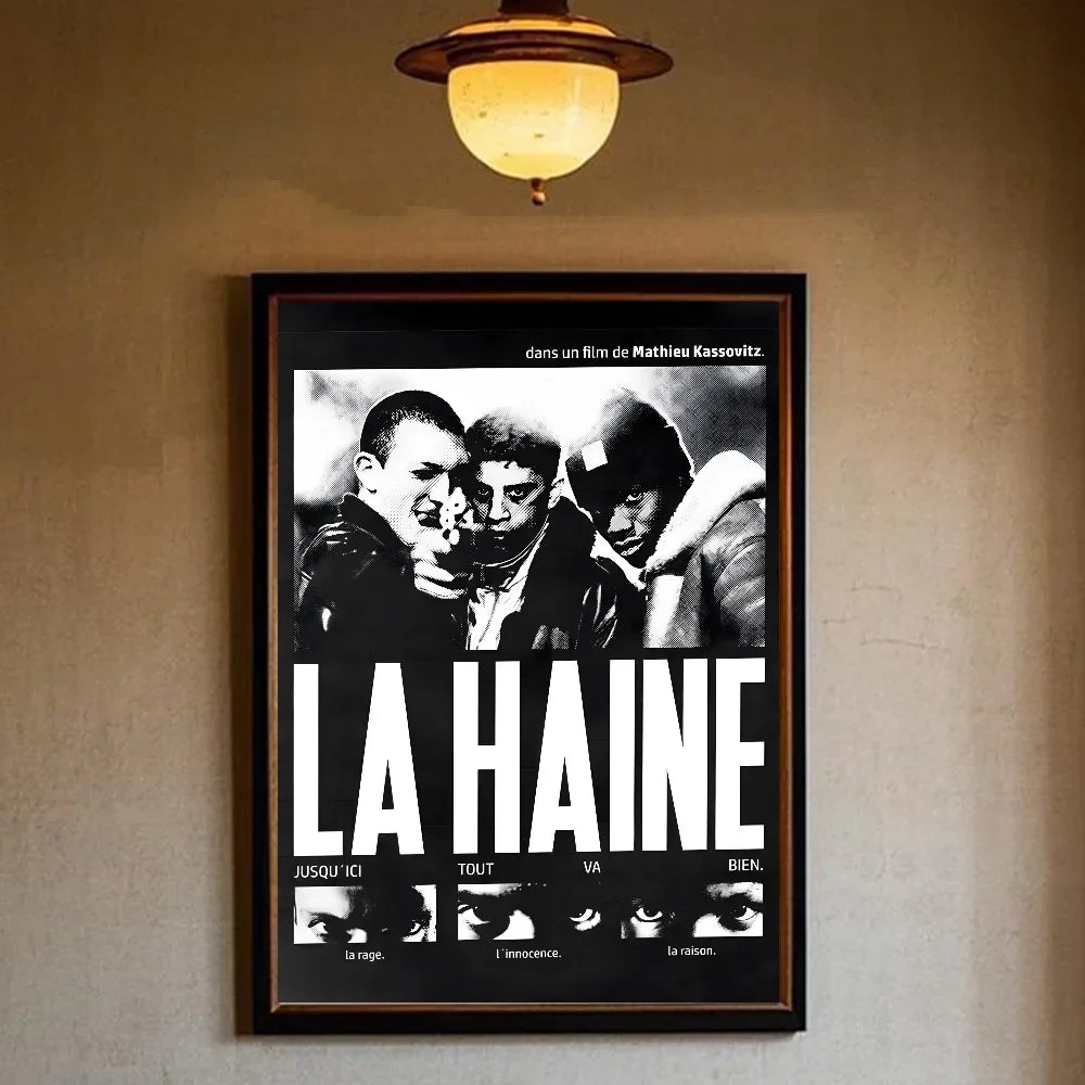 La Haine 1995 Movies Poster HD canvas painting home living room bedroom bar aesthetic decoration