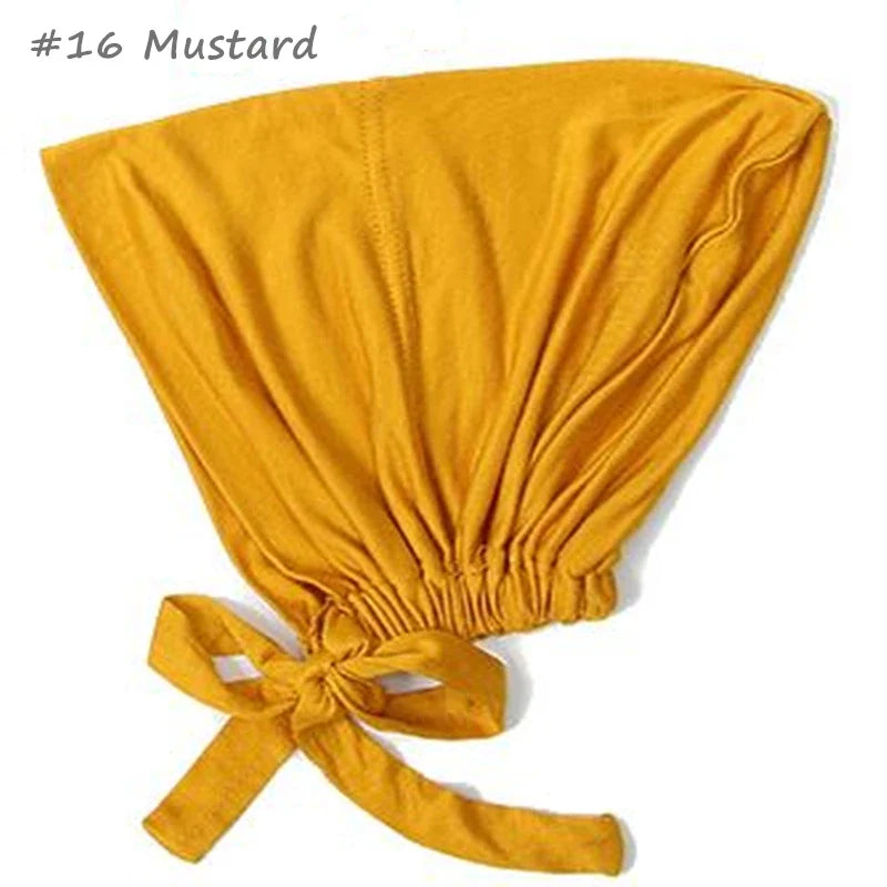 Adjustable Inner Caps Solid Color Elastic Cap Modal Hijab Muslim Bonnet Underscarf Women Fashion Accessories