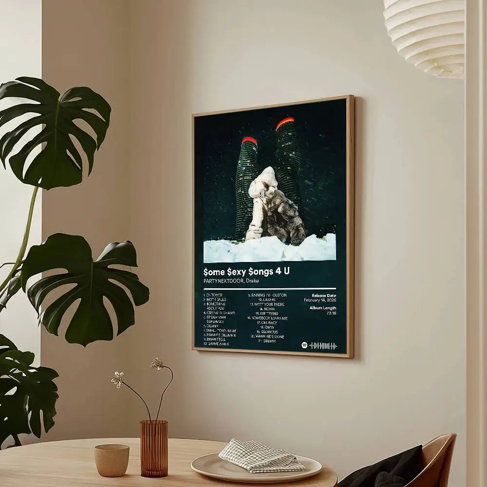 Singer Drake Some Sexy Songs 4 U Hot Album Poster HD Art Sticky Wall Waterproof Home Living Room Bar Decoration