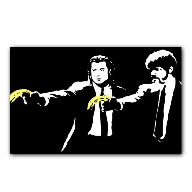 Girl and Red Balloon Banksy Art Nordic Characters Canvas Painting  Mural  Poster Living Room Bedroom Bar Home Decoration