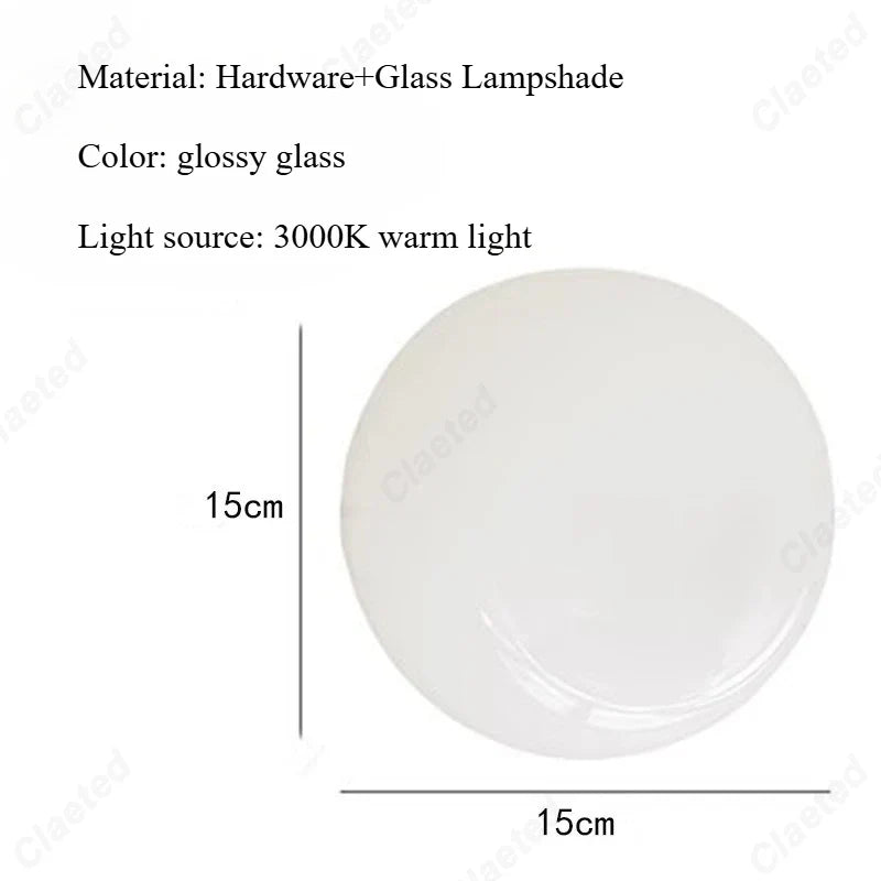 European Modern Minimalist LED Cream Wind Ball Wall Lamp Living Room Corridor Study Bedroom Bedside Lighting