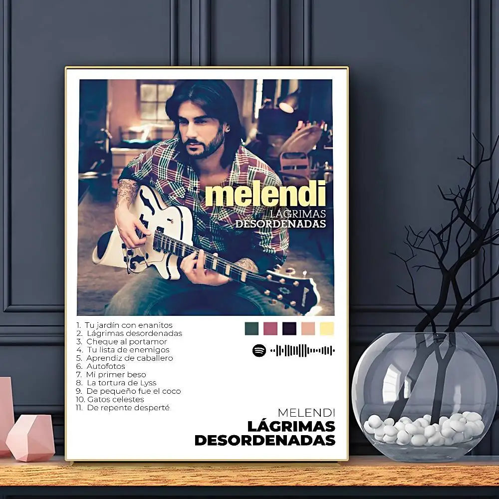 Singer Melendi Poster Sticky Wall Art Printing Waterproof Home Living Bed Room Bar Aesthetic Decor