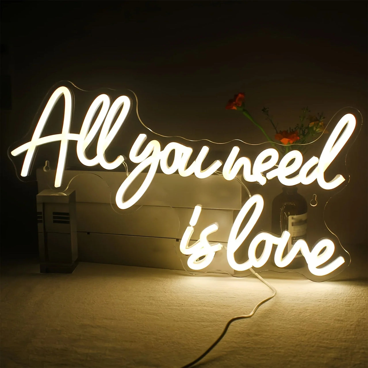 All You Need Is Love Neon Sign LED Neon Light Wall Decor for Bedroom Party Birthday Wedding Party Gift for Friend USB Powered