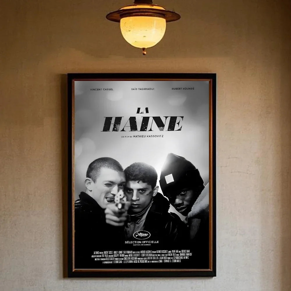 La Haine 1995 Movies Poster HD canvas painting home living room bedroom bar aesthetic decoration