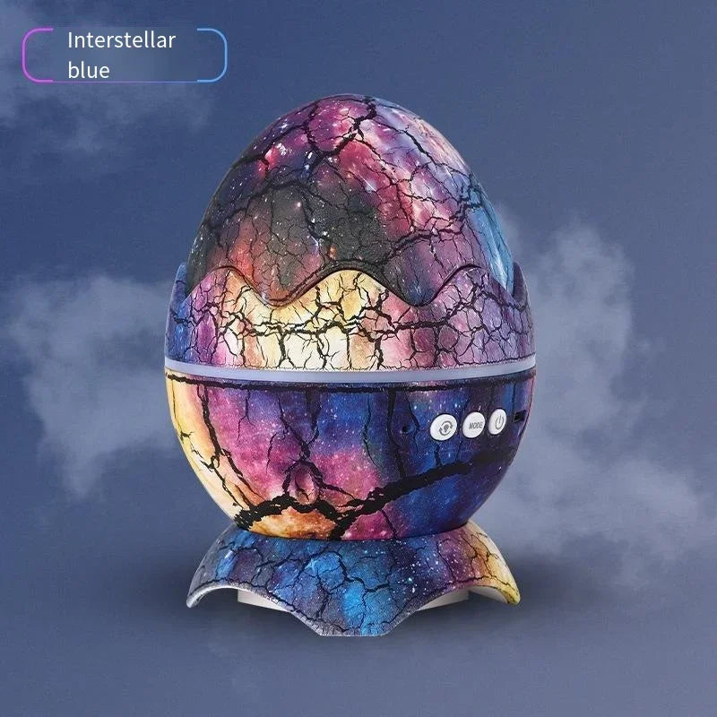 Dinosaur Egg Galaxy Projector with Remote Control Bluetooth Speaker LED Night Light Starry Sky Projection Light Children's Gift
