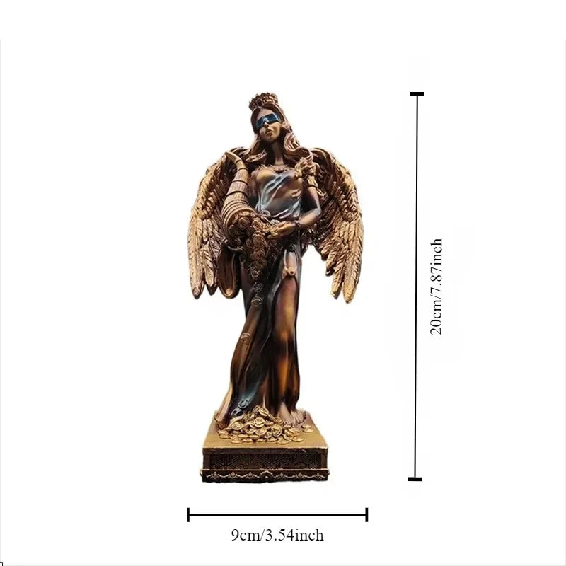 New Greek Goddess of Wealth Resin Craft Statue Gift Cashier Office Desktop Decoration Ornament Home Decoration Accessories