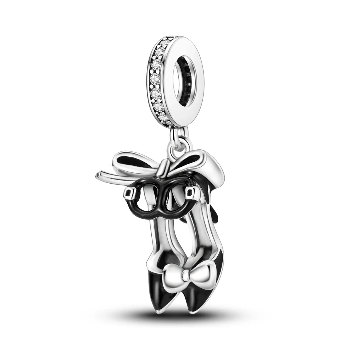 Fit Original Bracelet 925 Silver Ballet Girl Red High Heels Charms Pendants For Women Jewelry Making Gift