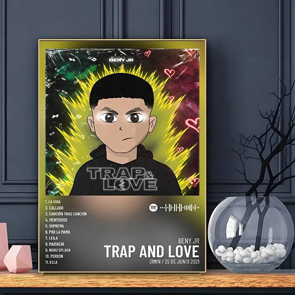 Rapper Beny Jr Poster HD Art Sticky Wall Waterproof Home Living Room Bar Decoration