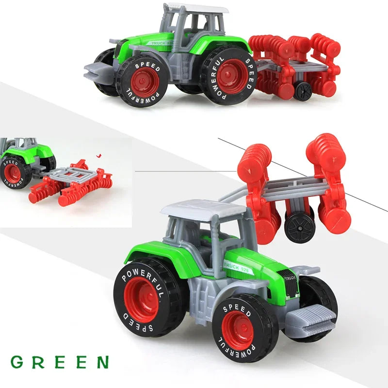1pcs Diecast Farm Vehicles Tractor Engineering Car Tractor Toys Model Mini Car Model Engineering Car Model for Kids Xmas Gift