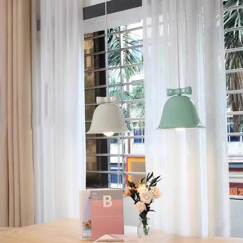 European Modern Simple LED Bell Chandelier Living Room Dining Room Bar Bedroom Bedside Decorative Lighting