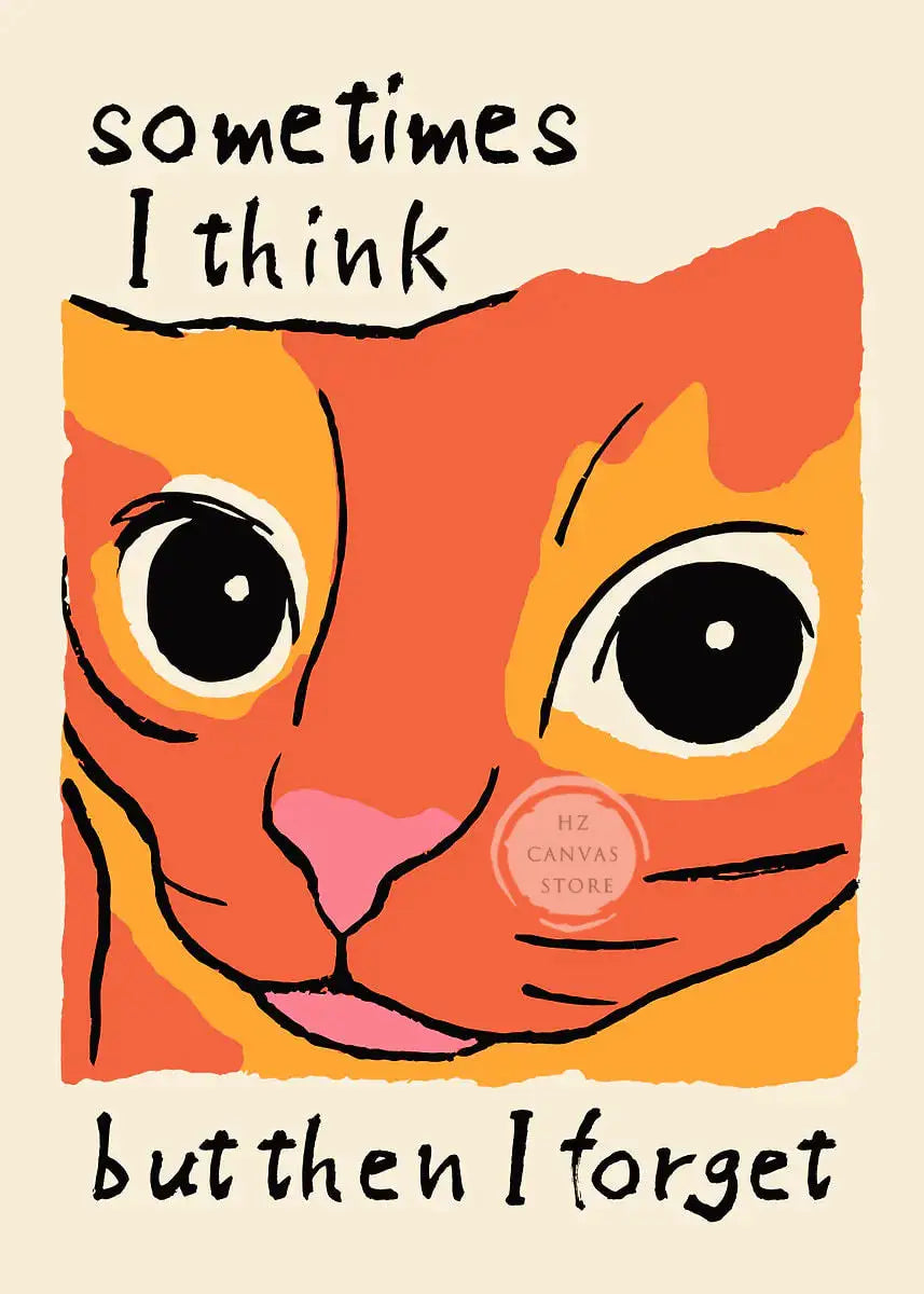 Funny Cat Meme Posters Cartoon Japanese Cat Art Internet Meme Culture Canvas Print Modern Living Room Bedroom Home Decor Gift