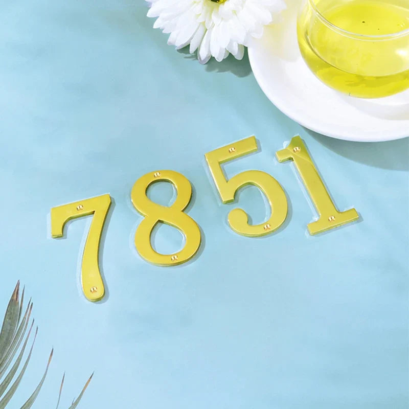 1Pcs 3Inch Metal House Numbers with M2 Screws Solid Zinc Alloy Mailbox Numbers 3D Address Numbers for Outside House Apartment