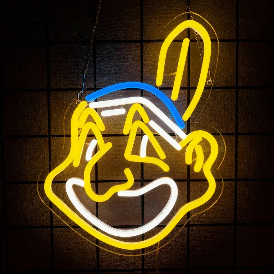 Animation Led Neon Sign, Rabbit Icon, Used For Bedroom, Game Room, Man Cave, Party Decor, Gifts For Teenagers And Boyfriends.