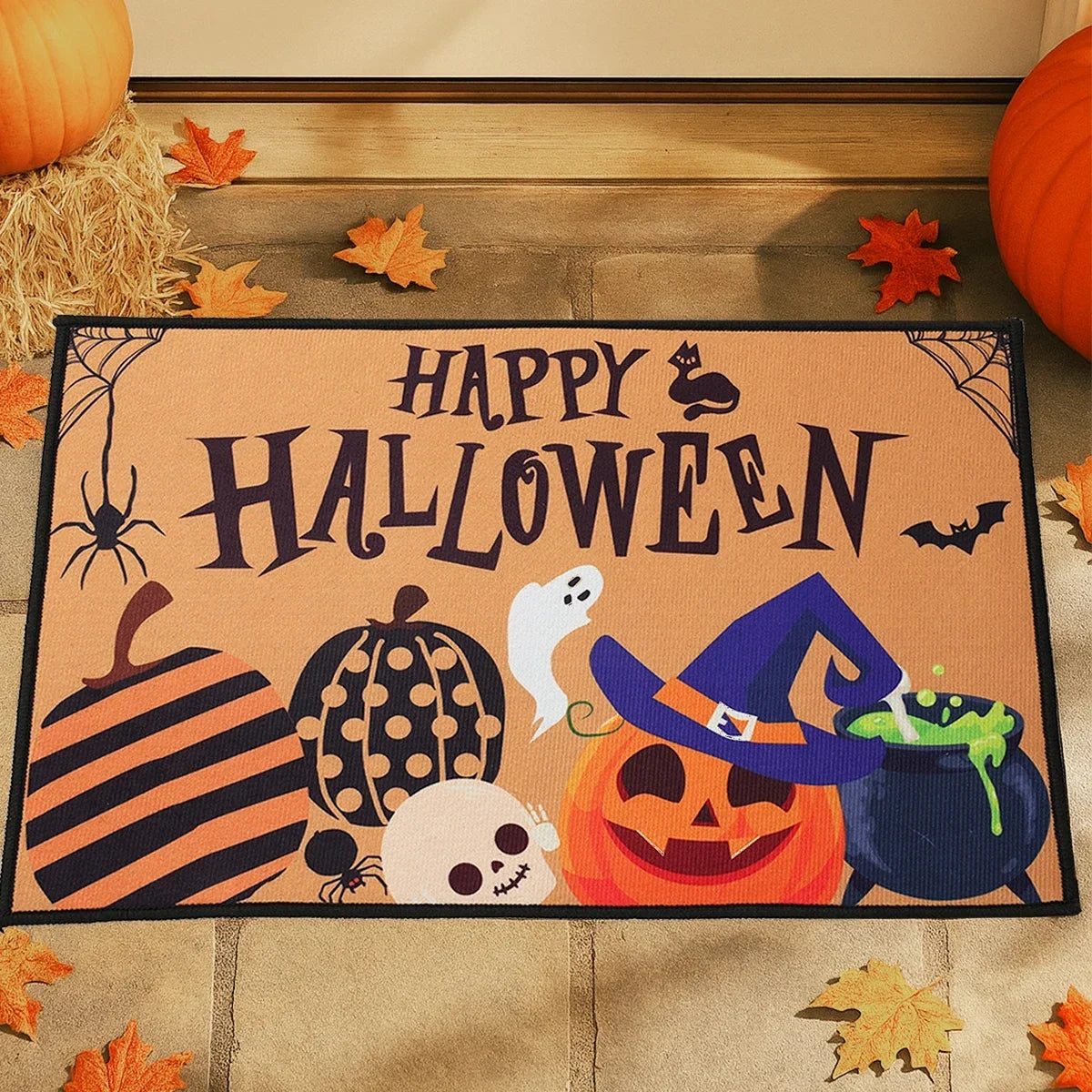 VIKAMA Halloween Doormat Durable And Easy To Clean Halloween Home Decor, Suitable For Bedrooms, Kitchens, Entrances, Etc.