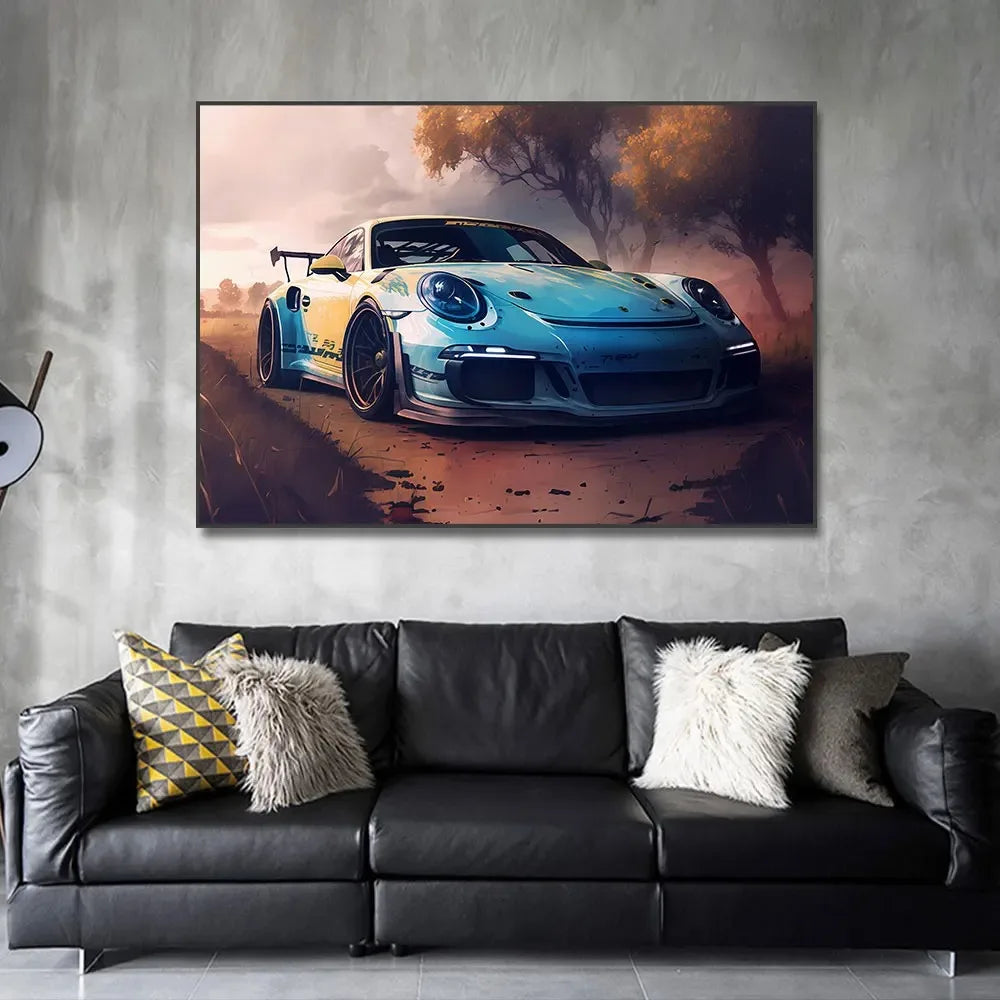 911 GT3 RS Car Generation Supercar Poster Canvsa Print Painting Home Decor Wall Art Decoration Gift For Car Lover Frameless