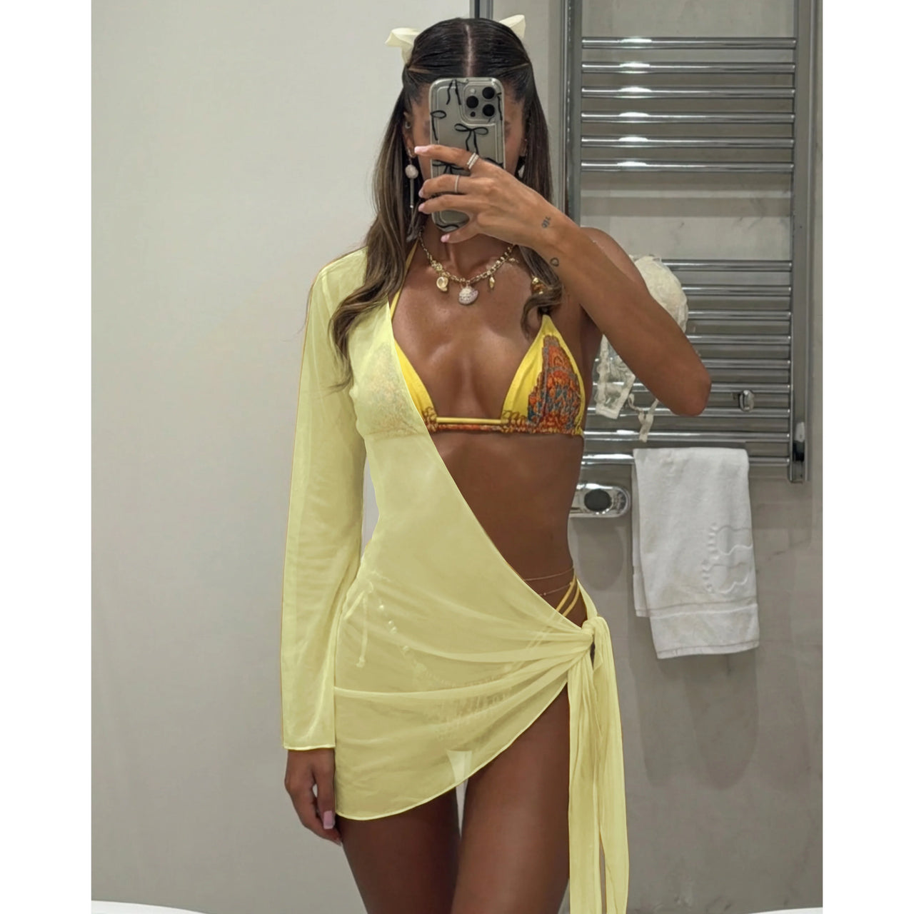 Bikini Swimsuit with Skirt Print Swimwear Women Brazilian Bikini 3 Pics Bathing Suit A Line Skirt Summer Female