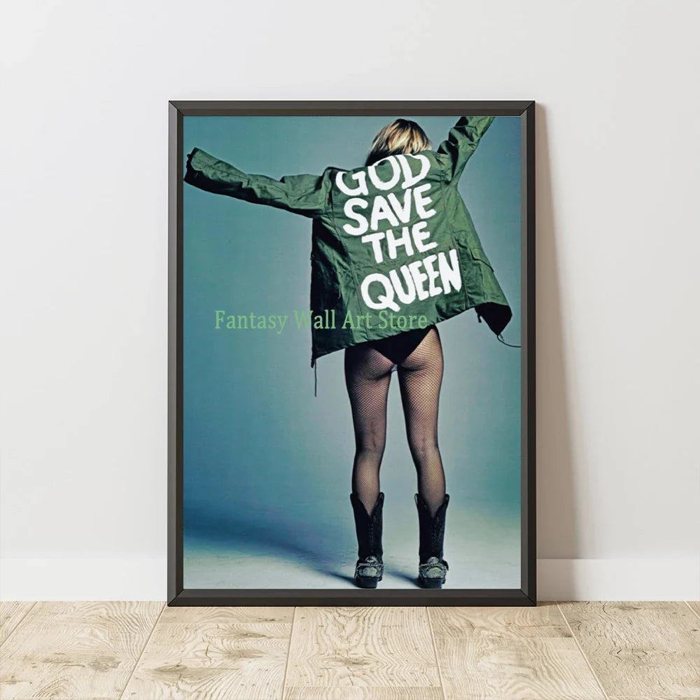 Kate Moss Print Poster Fashion Print Life Is Joke Print Fashion Decor Model Poster Cafe Aesthetic Poster Canvas Painting Decor