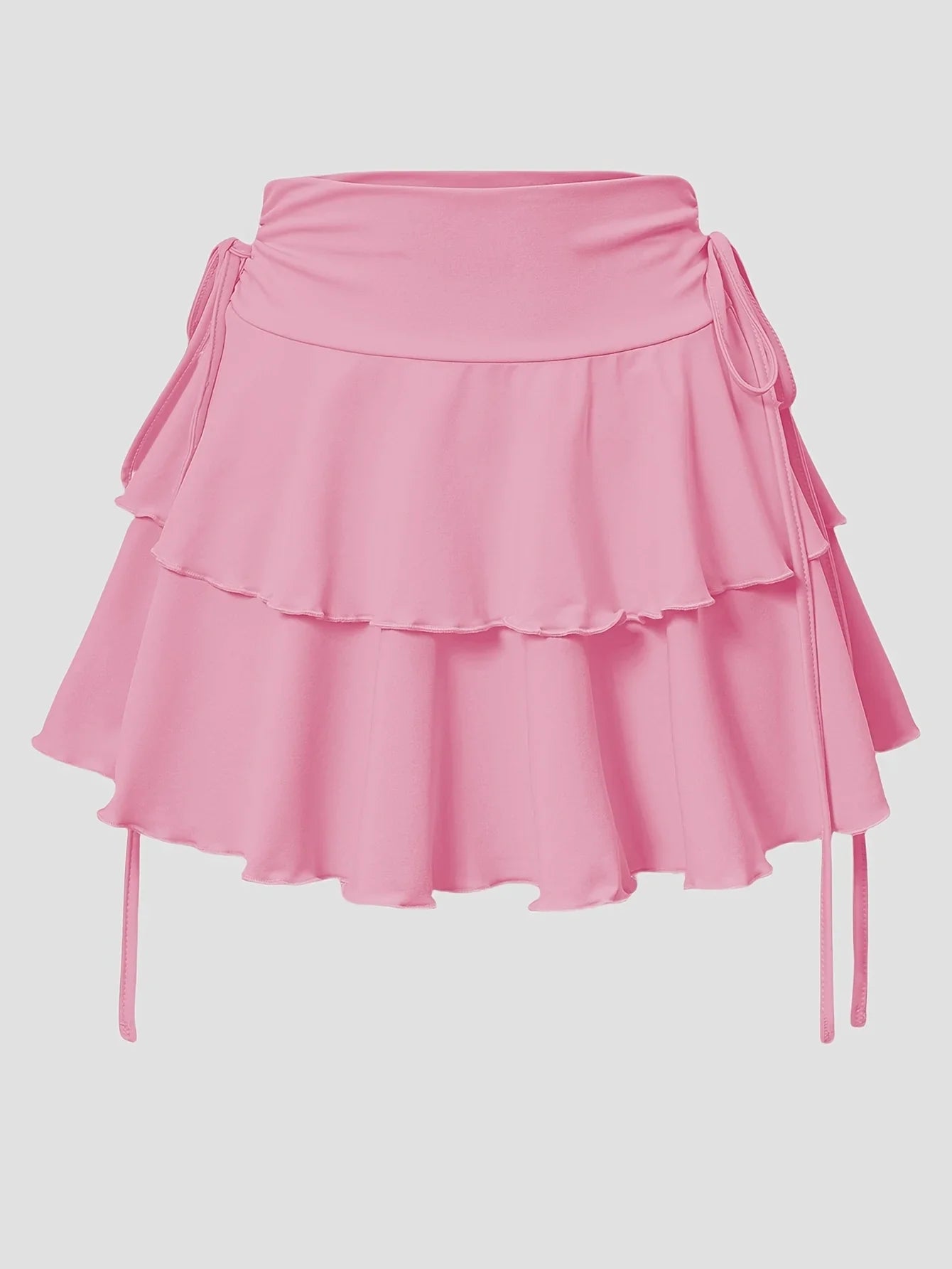 New Solid Color Skirt Women Summer Fashion Outdoor Versatile High Waist Slim Fit Elastic Waist Short Skirt Goods In Stock