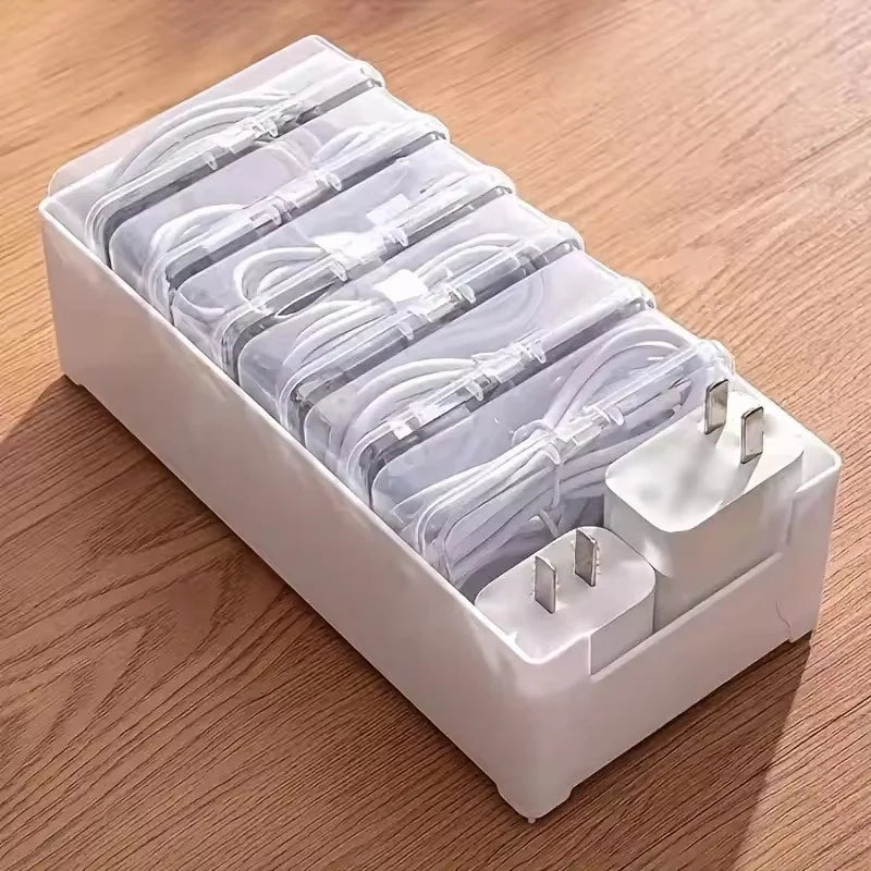 Cable Jewelry Accessories Organizer Storage Box Durable Plastic Daily Office Supplies Sundries Charging Cord Management Storage