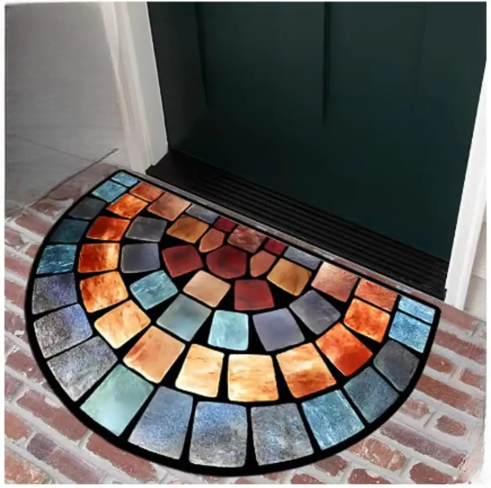 VIKAMA 1PC Retro Pattern Welcome Door Mat Indoor And Outdoor Carpet Home Decoration Bedroom And Kitchen Anti-Slip Floor Mat
