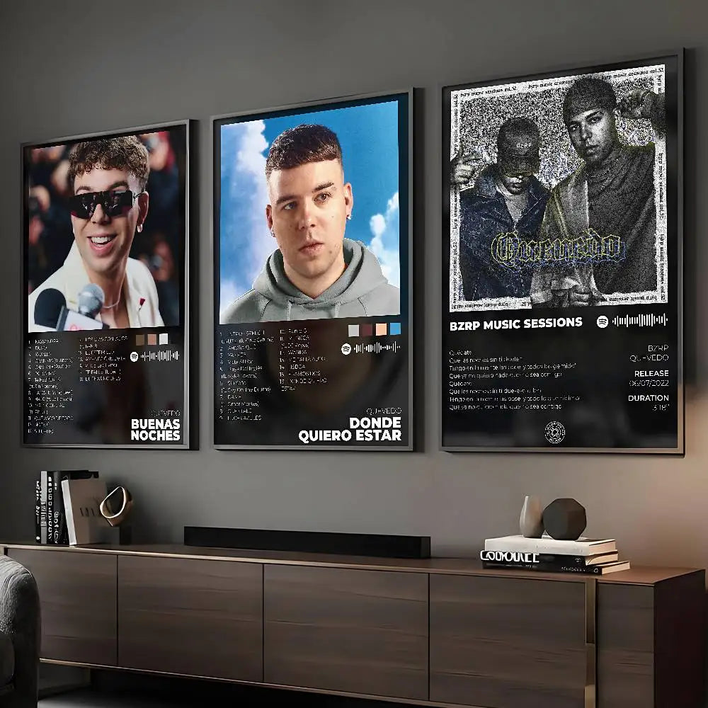Singer Quevedo Poster HD Art Sticky Wall Waterproof Home Living Room Bar Decoration