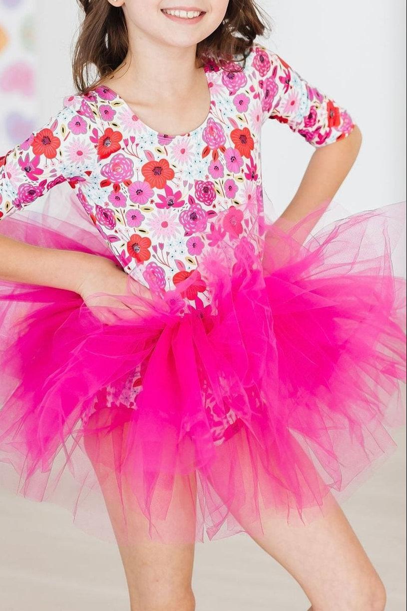 SALE Secret Garden 3/4 Sleeve Tutu Leotard