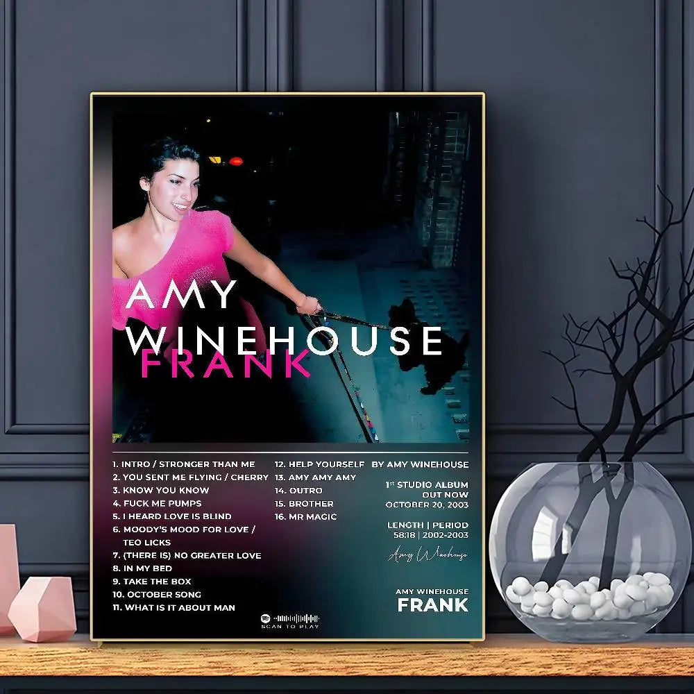 Pop Singer Amy Winehouse Poster HD Art Sticky Wall Waterproof Home Living Room Bar Decoration