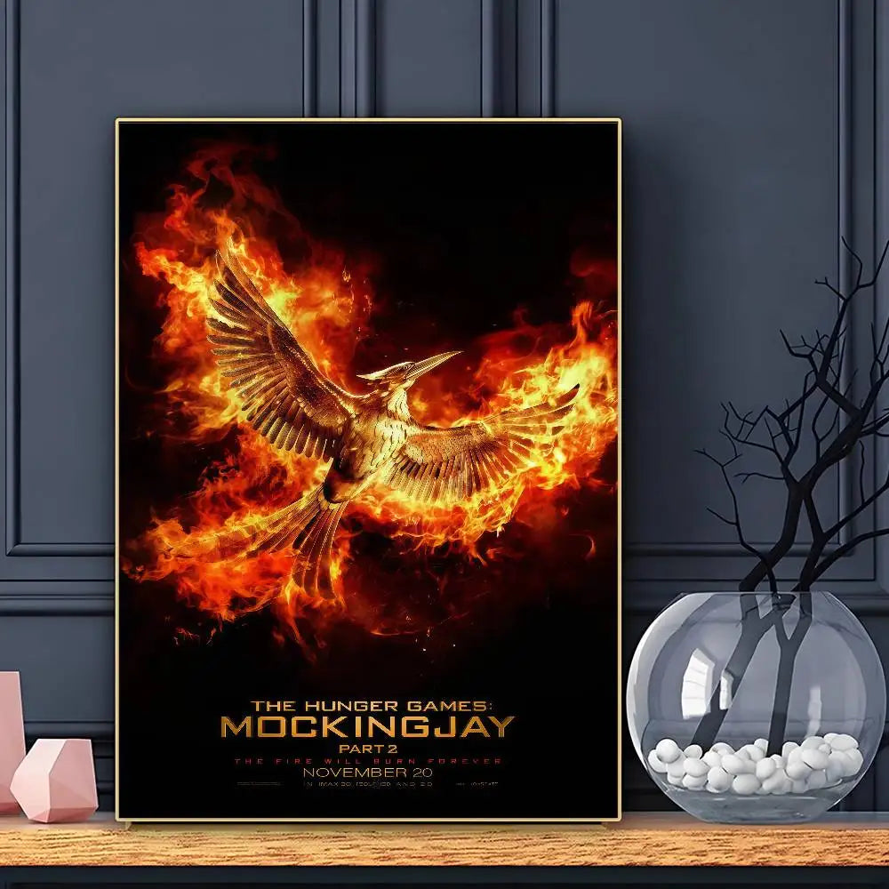 Classic Movie The Hunger Games Poster Sticky Wall Art Printing Waterproof Home Living Bed Room Bar Aesthetic Decor