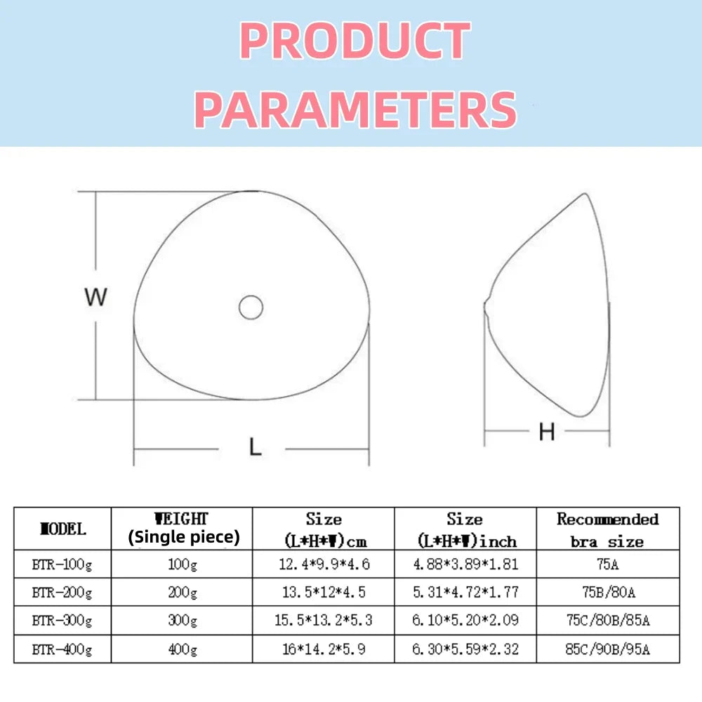 1pc Transparent Silicone Breast Pads, Hot Spring Silicone Prosthetic Breast, Swimming Special Fake Breast, Sports Swimsuit Chest