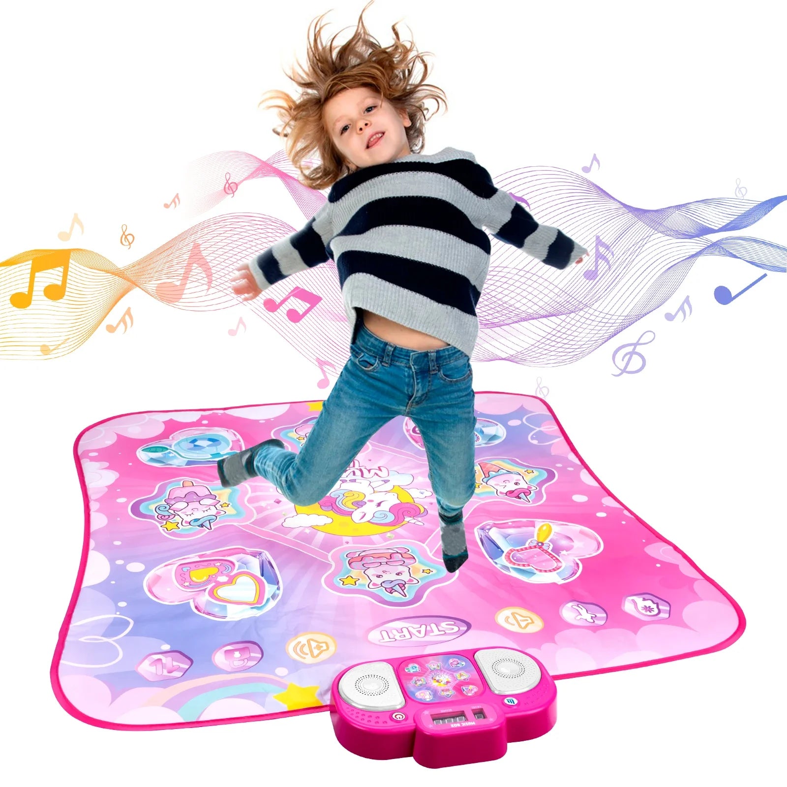 Dancing Blanket Kids Electronic Dance Mat Kid Floor Music Blanket Double Players Mode with 9 Levels Educational Toys Kids Gifts
