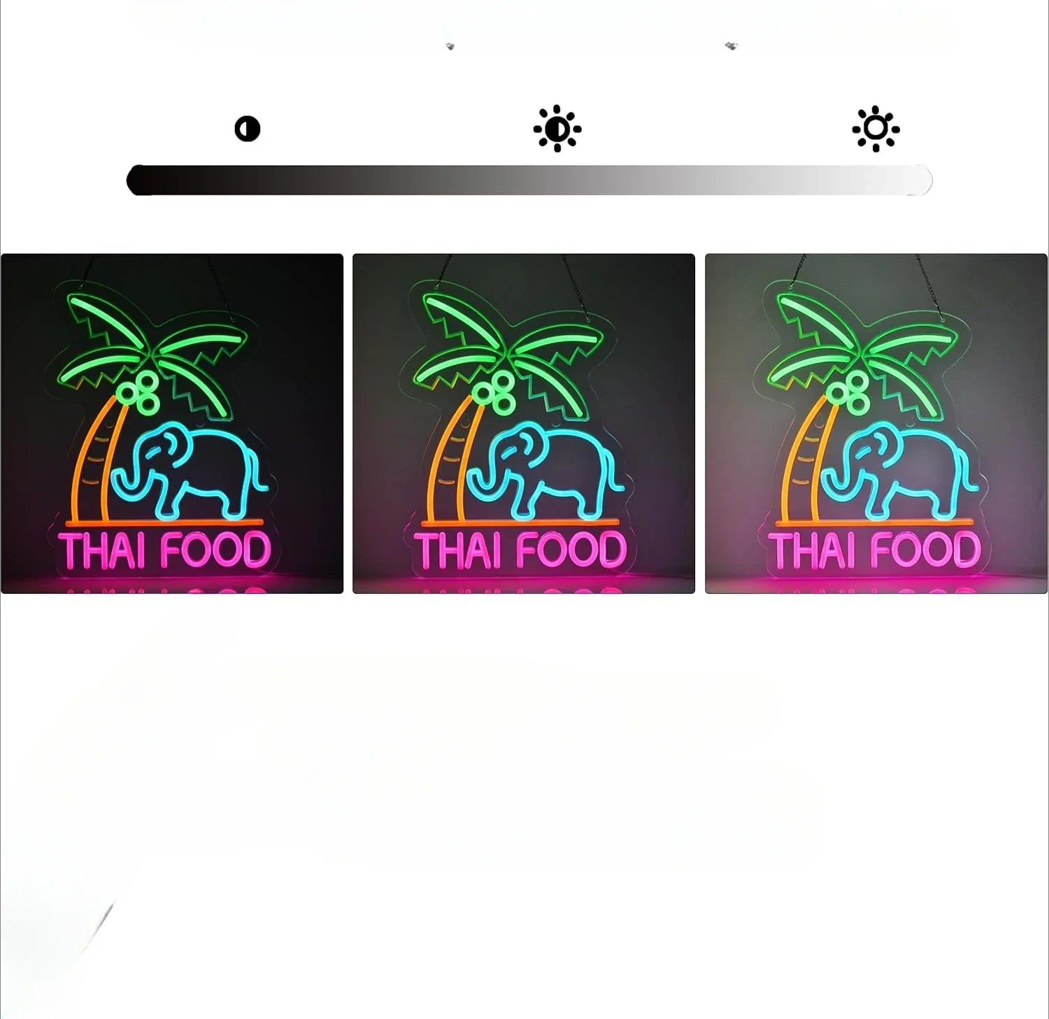 THAI FOOR Neon Sign LED Thailand Neon Light Sign for Shop Signage Shop Indoor Restaurant Bar Sign Shop Decoration USB Powered