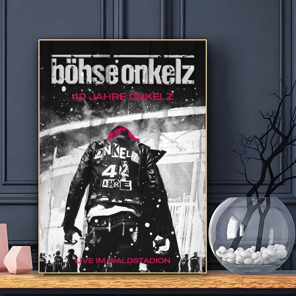 B-Bohse O-Onkelz Rock Poster HD Sticky Wall Art Printing Waterproof Home Living Bed Room Bar Aesthetic Decor