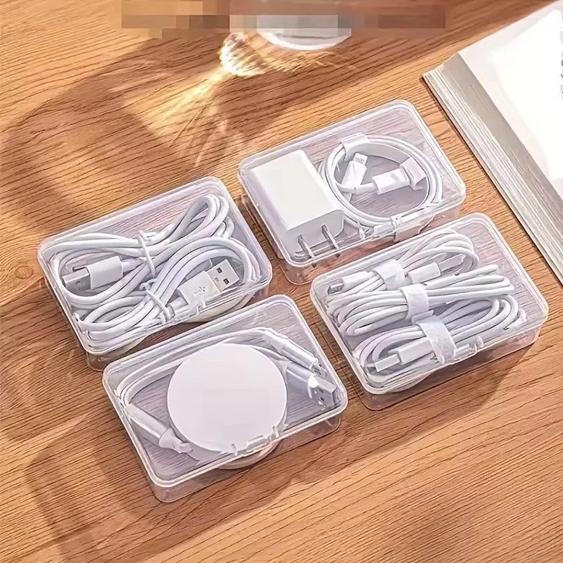 Cable Jewelry Accessories Organizer Storage Box Durable Plastic Daily Office Supplies Sundries Charging Cord Management Storage