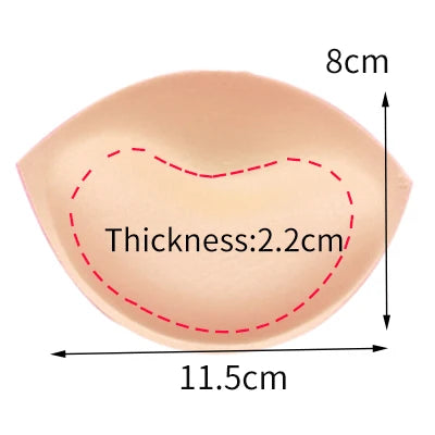 1pair Sponge Inserts In Bra Padded for Swimsuit Breast Push Up Fill Brassiere Breast Patch Pads Women Intimates Accessories