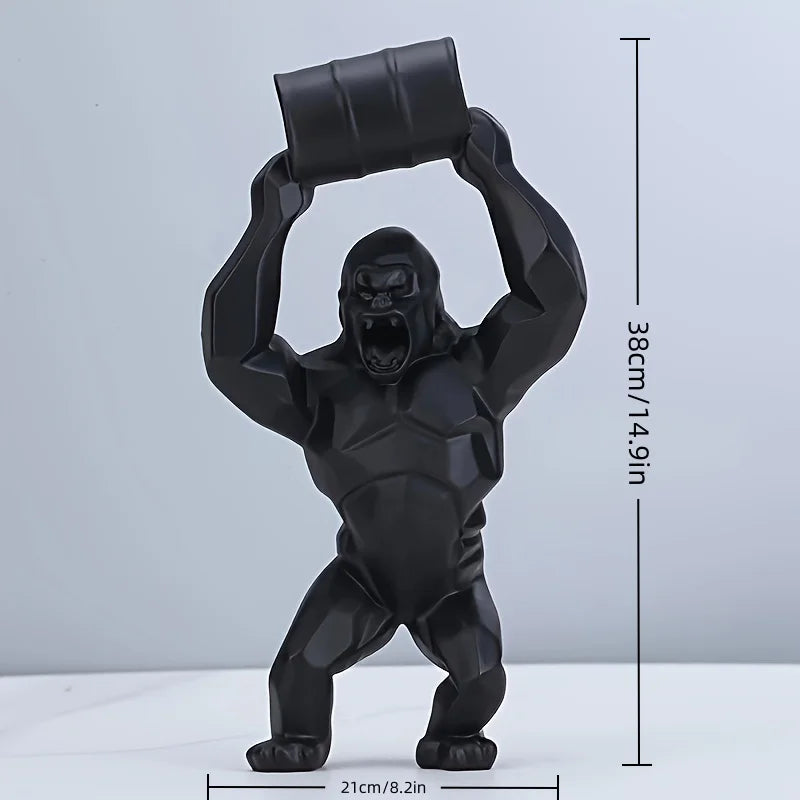 Escultura de mono de Animal creativo, estatua de resina de simulación, adornos coleccionables de arte, estatuilla, decoración de