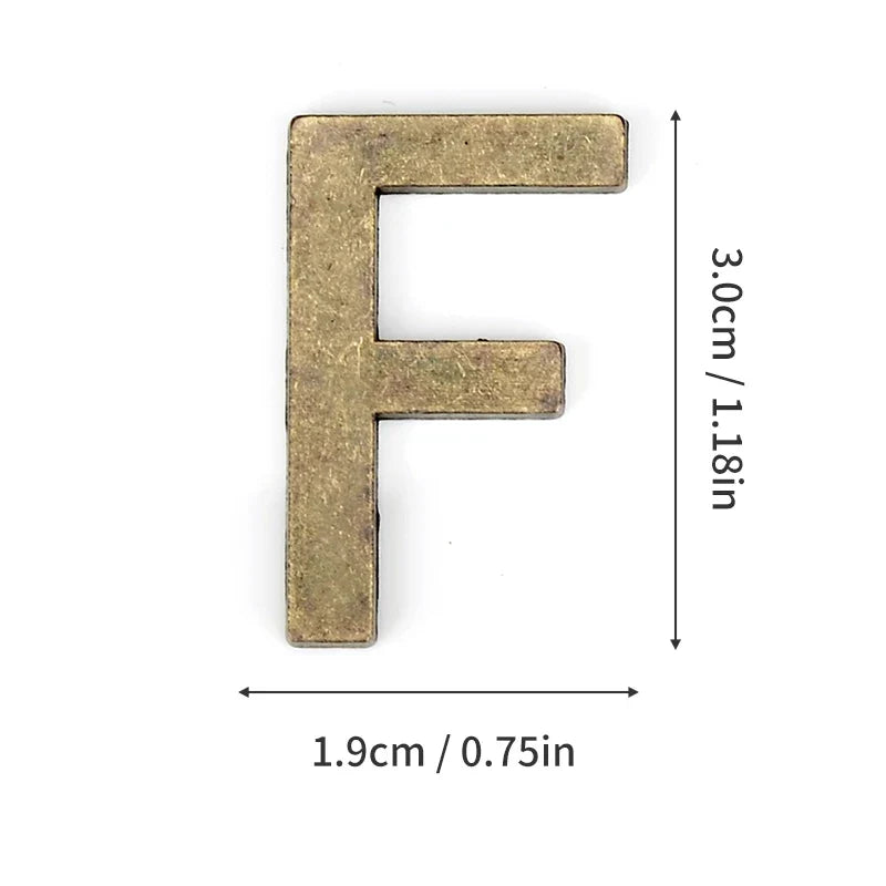 Metal Self Adhesive House Number English Alphabet Letters for Apartment Room Door Plate Table Mailbox Number Stickers 3*2cm