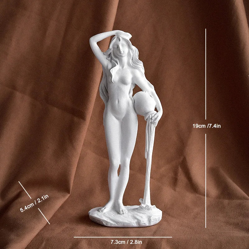 Ancient Greece Venus Emerging Goddess Resin Sculpture Handmade Classical Female Statue Aphrodite Ornament  Decor Art Collector