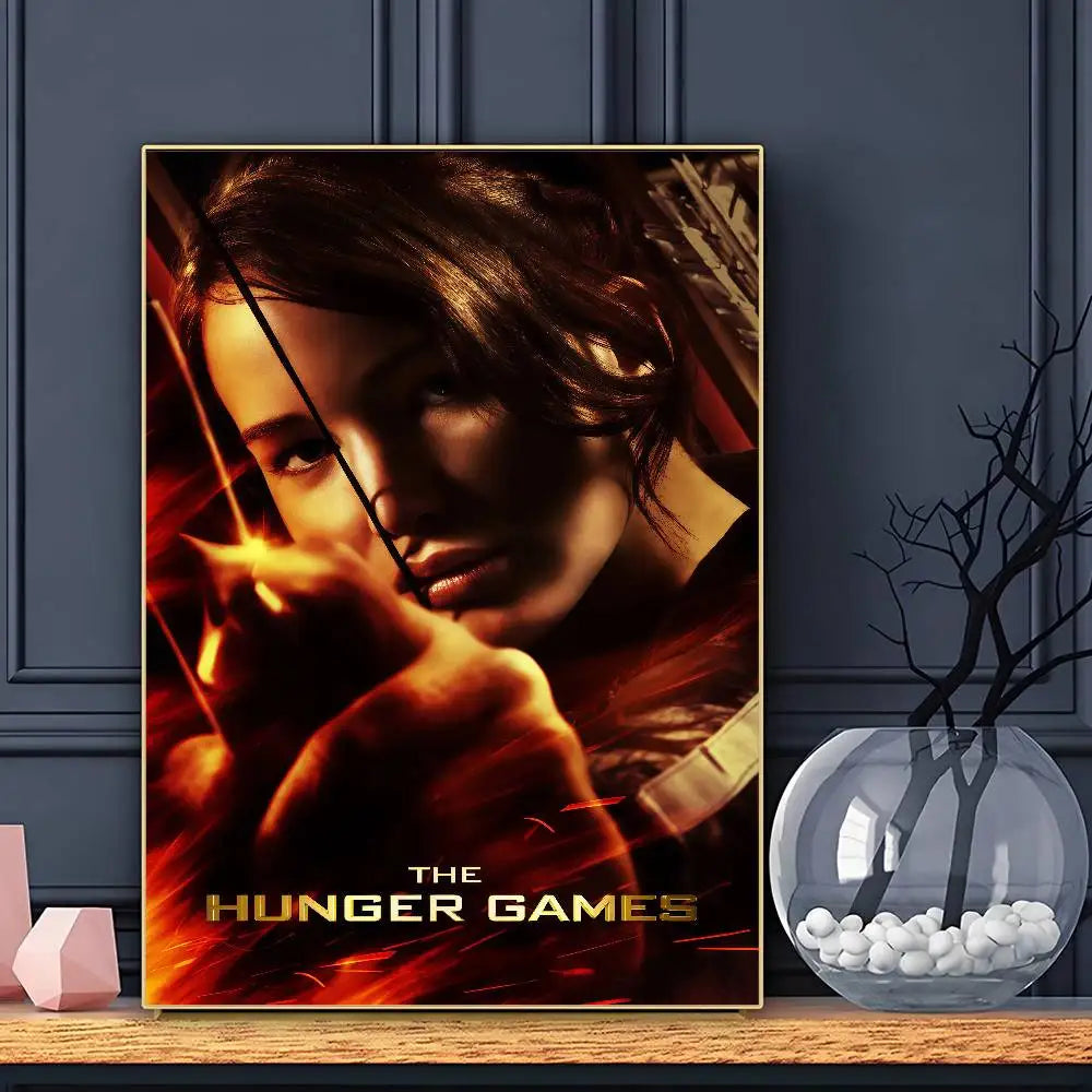 Classic Movie The Hunger Games Poster Sticky Wall Art Printing Waterproof Home Living Bed Room Bar Aesthetic Decor