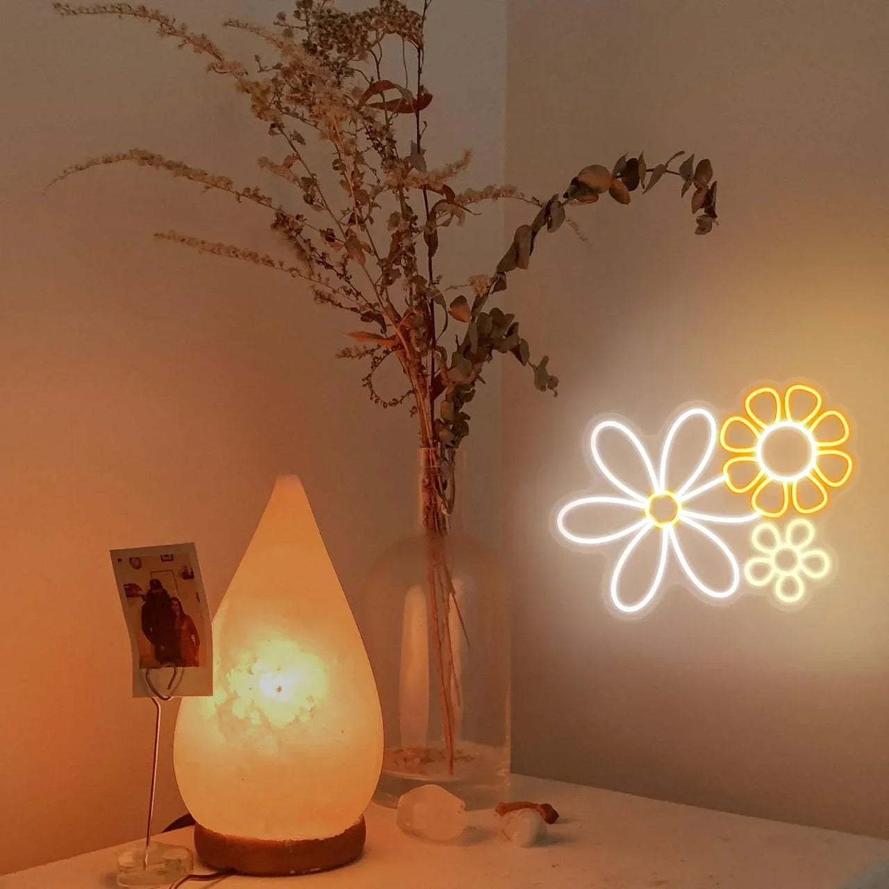 Flower Neon Sign LED Neon Light for Wall Decor for Bedroom Club Party Valentine's Day Birthday Gifts for Girl USB Powered