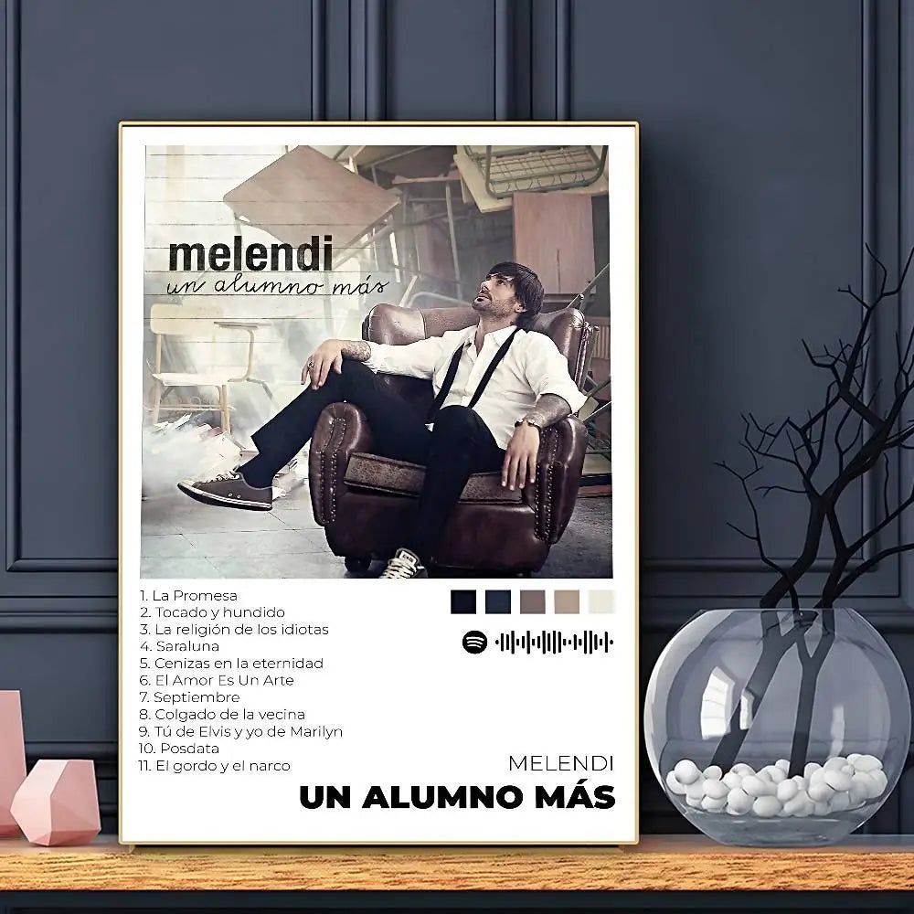 Singer Melendi Poster Sticky Wall Art Printing Waterproof Home Living Bed Room Bar Aesthetic Decor