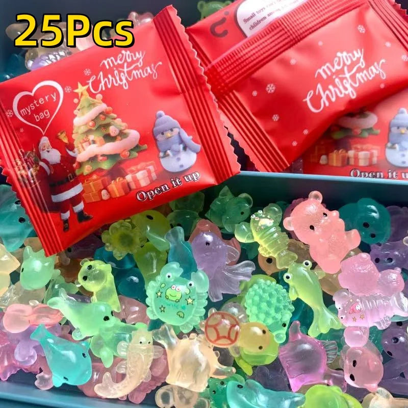 25Pcs Mystery Bag Animal Statue Mini Blind Bags Aqua Garden Decoration Surprise Gifts for Friends & Family Party Christmas Gifts