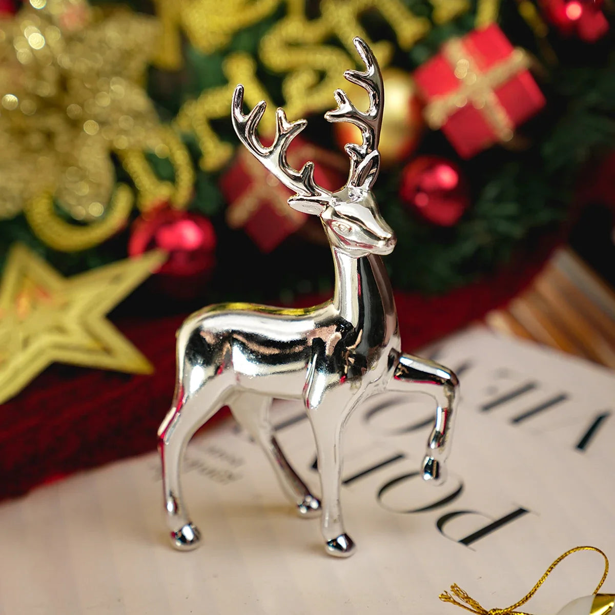 Room Decor Mother Deer Cute Kids Room Decor Sculptures Kawaii Miniatures Sculptures Christmas Home Decoration Fawn Figurines