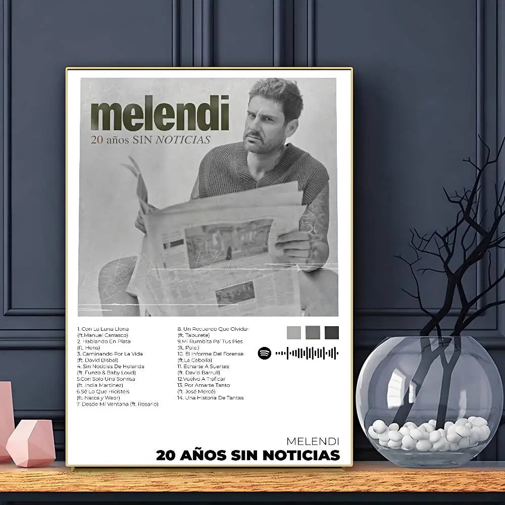 Singer Melendi Poster Sticky Wall Art Printing Waterproof Home Living Bed Room Bar Aesthetic Decor