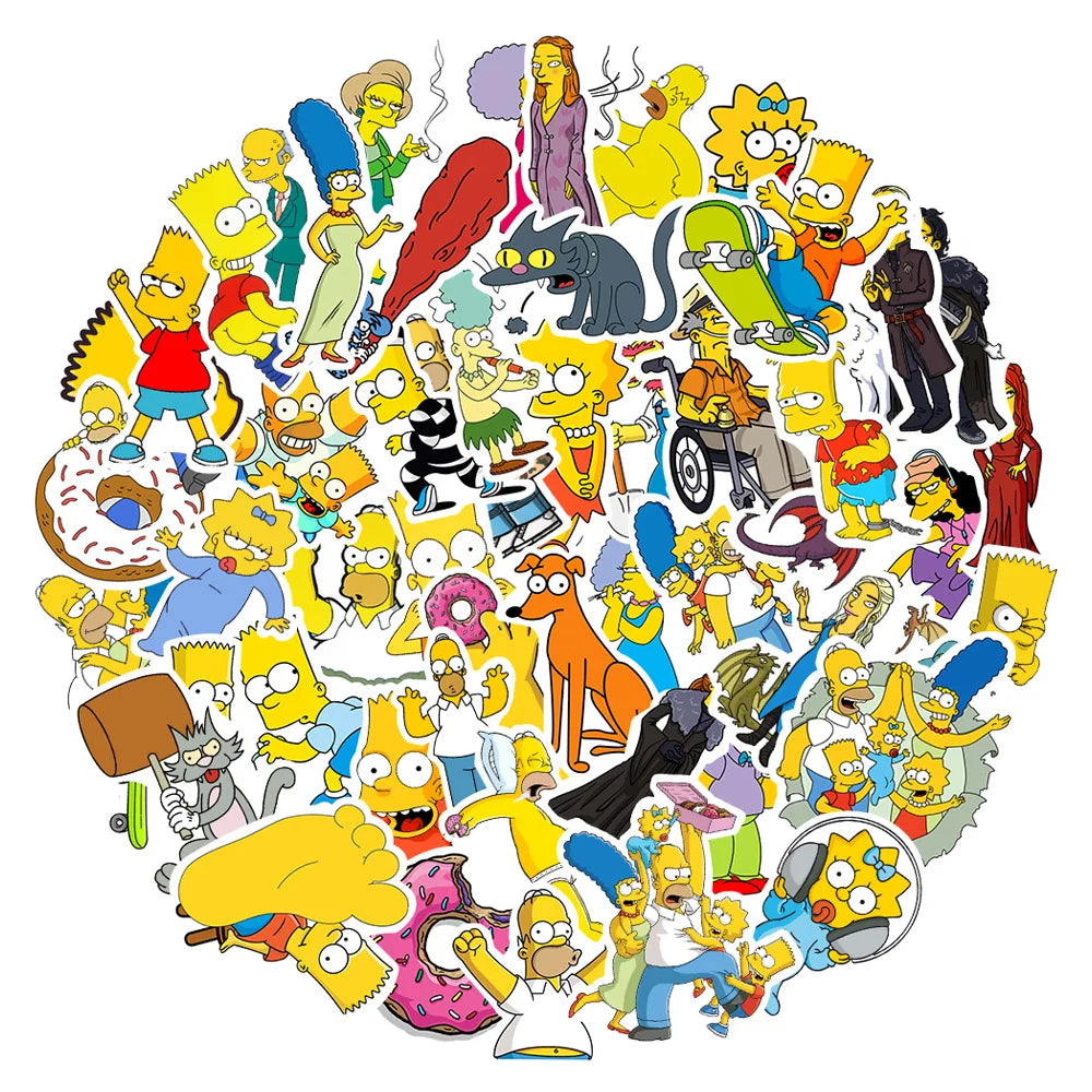 50/100PCS Cartoon Sticker Luggage Skateboard Laptop Waterproof Decorative Graffiti Sticker