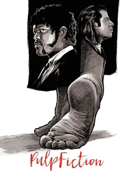 New Pulp Fiction Poster Classic Humor Movie Wall Decor Pulp Fiction Film Fans Wall Art Decor Bar Home Canvas Poster Prints Decor